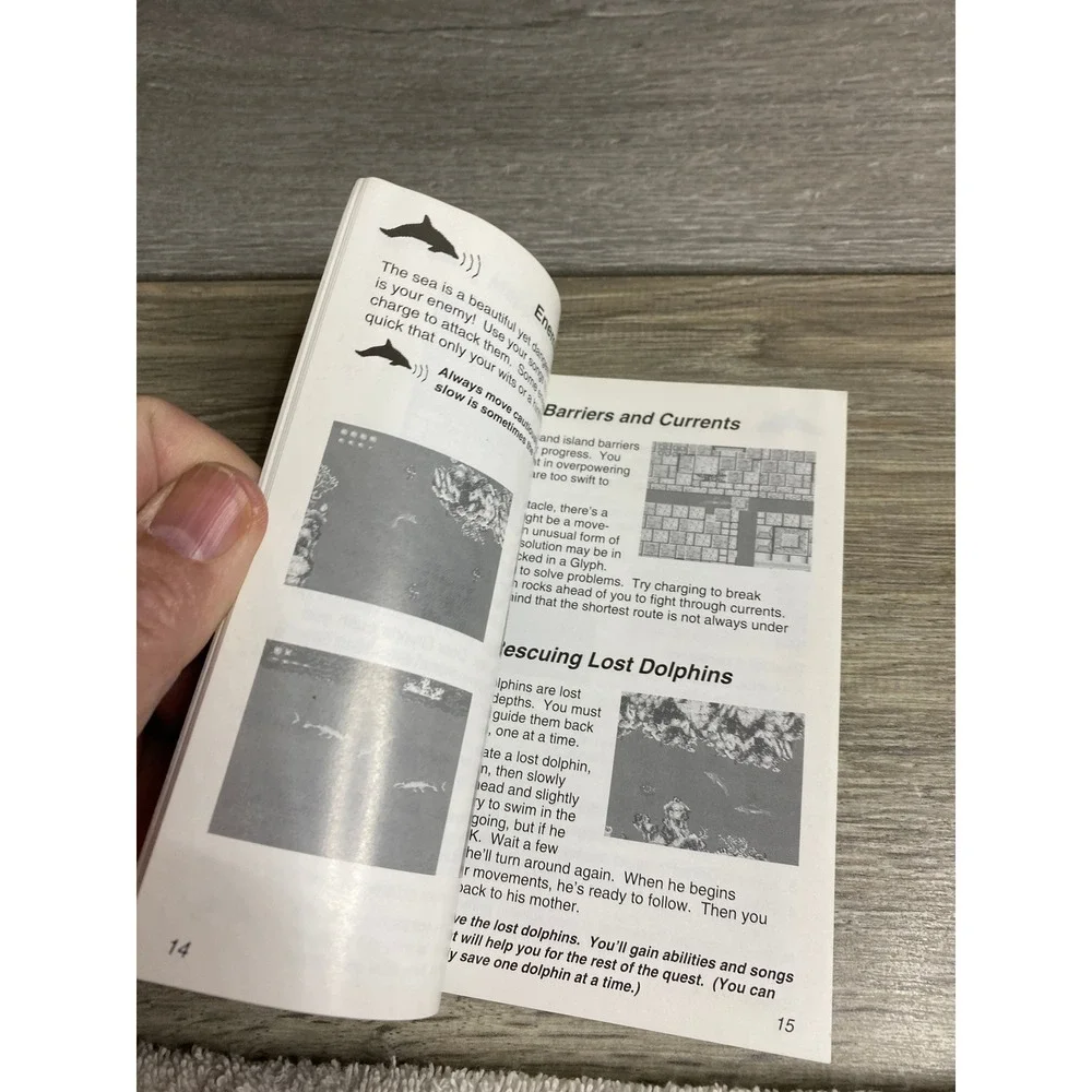 Sega Game Gear Ecco the Dolphin Instruction Manual Original 1993 Booklet